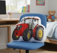 Poduszka kształtka traktor czerwony 40cm