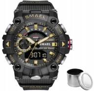 ZEGAREK MĘSKI WOJSKOWY MILITARNY SPORTOWY WODOODPORNY DATA ALARM + PUDEŁKO