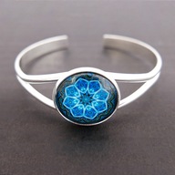 BRANSOLETKA niebieska MANDALA MOC wyjątkowa rozeta