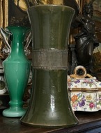 ZIELONY WIEKOWY CERAMICZNY DUŻY WAZON I POŁ XX WIEKU PRICE BRISTOL