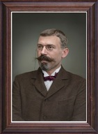 Obraz Edmund Biernacki portret w drewnianej ramie ze szkłem