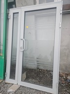 DRZWI Zewnętrzne Aluminiowe Dwuskrzydłowe Wejściowe Przeszklone 140x206cm
