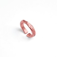 Ręcznie kuty pierścionek obrączka z czystej miedzi