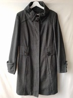 Płaszcz grafitowy w jodełkę - L