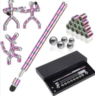 DŁUGOPIS MAGNETYCZNY 2W1 ZABAWNY GADŻET DŁUGOPIS KOLOROWY METALOWY MAGNES