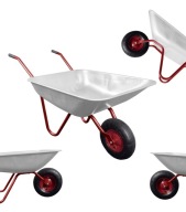 TACZKA METALOWA OGRODOWA DO OGRODU LEKKA OCYNKOWANA METALOWE KOŁO 80/120 L
