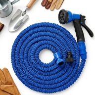 WĄŻ OGRODOWY ROZCIĄGLIWY 30m ELASTYCZNY MOCNY + PISTOLET 7 FUNKCJI +ZŁĄCZKI