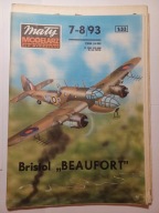 Brytyjski samolot bombowy Bristol "BEAUFORT", skala: 1:33 MM nr 7-8/1993