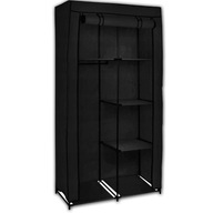 SZAFA GARDEROBA TEKSTYLNA MATERIAŁOWA NA UBRANIA SKŁADANA PÓŁKI WIESZAK