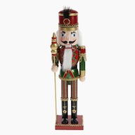 Świąteczna figurka gwardzista dziadek do orzechów żołnierzyk czerwony 35 cm