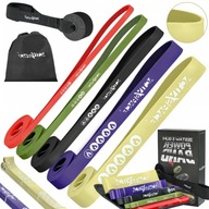 ZESTAW 5 GUMY DO ĆWICZEŃ POWER BAND GUMA MOCNA TAŚMA OPOROWA FITNESS W DOMU