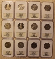 POCZET KRÓLI i KSIĄŻĄT POLSKICH 50 100 500 ZŁ 1979 - 1989 GCN MS68 12 SZT