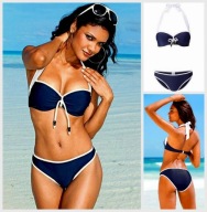 Bikini 36B 70B S strój kąpielowy kostium push up monokini komplet