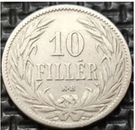 *WĘGRY [1408]*10 Fillerów (Filler) 1894 Fr Józef I Korona austro-węgierska