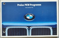 Prospekt BMW Preise PKW Programm Cennik Oktober 1987