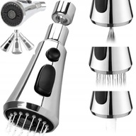 PRZEDŁUŻACZ KRANU KUCHENNEGO AERATOR ADAPTER PERLATOR 3 FUNKCJE 360 SREBRNY
