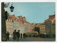 WARSZAWA Rynek 1961r. Autobusy Ł410
