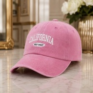 Czapka Damska California West Coast Różowa Vintage Bejsbolówka