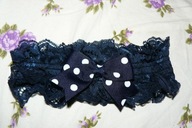 podwiązka z kokardką w groszki