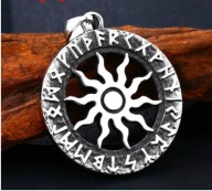 Wisior Talizman Runiczny Słońce Vikinga stal 316L