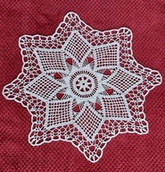 serwetka o średnicy 34 cm, kol. biały