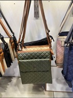 Listonoszka torebka damska na ramię listonoszka skóra ekologiczna zielony