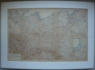 POLSKA, NIEMCY, MAPA KOLEJOWA; Eisenbahnkarte von Nordost-Deutschland, 1896