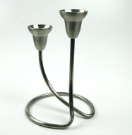 GEORG JENSEN ŚWIECZNIK SWING DANISH DESIGN PODWÓJNY VINTAGE UNIKAT