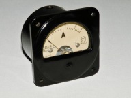 Polski amperomierz tablicowy z 1960 roku , Lumel M9-63 , 0 - 4 A