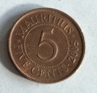 moneta Mauritius 5 cent 2005