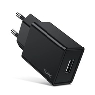 Ładowarka TOPK 10W USB-A 5V 2A Ładowanie Zasilanie Lampek Światełek Czarna