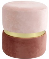 Welurowy różowy puf pufa podnóżek Home&You