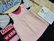 Italy - śliczna sukienka geometryczny wzór r 86/92