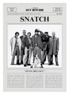 Plakat „Movie Times” – Minimalistyczny Plakat Filmowy w Stylu Gazety