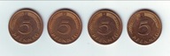 Niemcy 5 Pfennig 1985 D,F,G,J