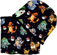 Czapka i komin DLA CHŁOPCA komplet na zimę na polarze nadruk Pokemon 54cm