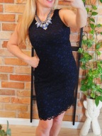 Swing wieczorowa koktajlowa sukienka koronkowa ołówkowa elegancka r 38/40