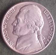 5 centów - 1984 "D" USA - T. Jefferson - Denver