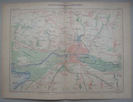 KRÓLEWIEC (KÖNIGSBERG) Plan miasta i okolicy 1885