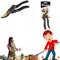 SEKATOR OGRODOWY DO GAŁĘZI KWIATÓW KRZEWÓW BRADAS OSTRZE MIJAJĄCE STAL SK5