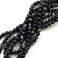 H2- AGAT CZARNY - kula - 6mm - 18 sztuk