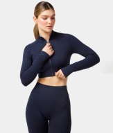 Rozpinany longsleeve bezszwowy Élite Sapphire Blue Carpatree M