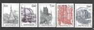 MONAKO -akwarele H. Clerssiego - widoki -żaglowiec 1992 ** Mi 2077-81 (1671