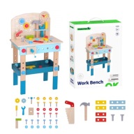 TOOKYTOY Drewniany Warsztat Stół Majsterkowicza warsztat naprawa dla dzieci