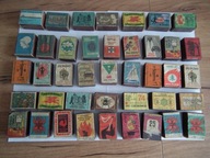 Stare drewniane opakowania zapalczane po zapałkach zapałki PRL 56 sztuk