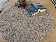 Obrus serwetka szydełkowa gęsta serweta okrągłe cacko rękodzieło śr65 /