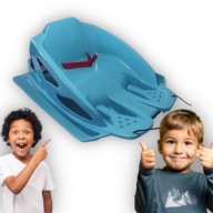 MOCNE WYGODNE SANKI Z OPARCIEM STABILNE I BEZPIECZNE Z PASAMI DLA DZIECKA