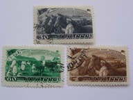 ZSRR - Plan 5 letni w hodowli - Mi. 1256-58 kasowane