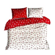 pościel bawełna lux 200x200 + 2x50x60 2x40x40 zamek B 207-10 DUO walentynka