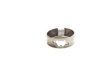 Obrączka Srebrna Lekka Dwa Serca Strzała 13 6 Stal Chirurgiczna Nierdzewna